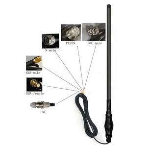 เสาอากาศสปริงแบบ Heavy-Duty สำหรับ VHF UHF พร้อมสายเคเบิล CFD200 ยาว 4 เมตร สำหรับมือถือ 477MHz หรือ 4G  แบบตกแต่งบนถนน  วัสดุไฟเบอร์กลาส  รับส่งสัญญาณรอบทิศทาง - Product Image 2