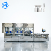 Machine de remplissage et de scellage automatique à double usage pour flacons et ampoules avec laveuse ultrasonique et four à air chaud