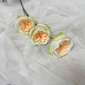 งานแต่งงาน YOPIN-1700 3 Heads NO Leaves <span class=keywords><strong>David</strong></span> ออสตินดอกกุหลาบสัมผัสจริงกุหลาบ - Product Image 3