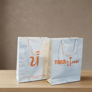 Luxury Custom Printed White <b>Paper</b> Shopping Bags with Rope Handles for Boutique Clothing Gift Packaging Wholesale - Product Image 3