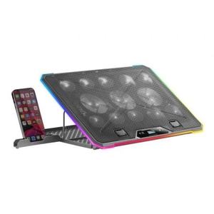 Support de refroidissement - prend en charge les ordinateurs portables jusqu'à 17 pouces, éclairage LED, design élégant, ventilateurs réglables pour un refroidissement optimal - Product Image 1