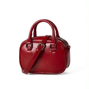 Customized LOGO Cute Solid Color Fashion Women's Handbag Red Mini <b>Square</b> Crossbody Hand Bag Tiny Bags - Product Image 1