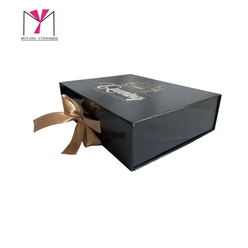 Custom Design Luxe Kartonnen Geschenkverpakking Magnetische Vouwdoos Voor Haar
