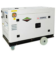 Geräuscharmer Wassergekühlter Dieselgenerator 10 kW 12 kW 15 kW Doppelspannung Bürstenloser Kupfer-Wechselstromgenerator Leiser Dieselgenerator