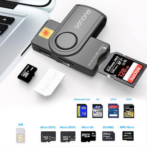 Lecteur-graveur de cartes intelligentes USB 3 en 1 SENONE SCR311 pour cartes à puce SD MMC SM ISO 7816 - Product Image 2