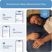 Anneau de charge magnétique intelligent, suivi d'activité et de santé avec contrôle par application, suivi du sommeil et de la fréquence cardiaque, boîtier en alliage durable
