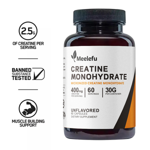 Kapsul <span class=keywords><strong>Creatine</strong></span> Monohydrate untuk Kekuatan Otot, Energi, dan Penyerapan Cepat, Mudah Ditelan, Grosir OEM - Product Image 2