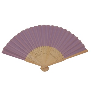 Abanicos Plegables de Bambú de Color Morado Claro de 21 cm de Largo para Bodas, Abanico Personalizado con Logotipo - Product Image 6