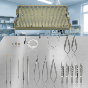Kit Quirúrgico Manual de Cataratas de 21 Piezas de Acero Inoxidable, Juego de Instrumentos de Microcirugía Oftálmica, Caja de Esterilización, Uso Hospitalario - Product Image 4