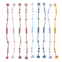 Chaîne anti-chute de qualité alimentaire pour sucette, jouet pour bébé, anneau de dentition en silicone, attache-sucette, support de chaîne de sucette