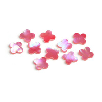 Promotion Dubaï : Trèfle en zircon lourd 13x13mm, Pierre de nacre rose naturelle en forme de trèfle, MOP naturel de haute qualité