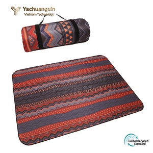 Outdoor Picnic <b>Mat</b> Rectangle Waterproof PVC Textile <b>Beach</b> All Seasons Camping <b>Mat</b> with Geometric Pattern for Picnic Use - Product Image 2