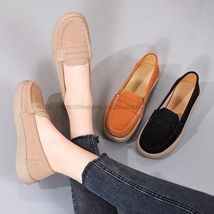 Spring New Style Genuine Leather Slip-on Women's Korean Style Casual Lazy <b>Shoes</b> <b>Soft</b>-Soled Comfortable Mother's <b>Shoes</b> - Product Image 2