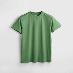 เสื้อยืดคอกลมแขนสั้นสีพื้นสำหรับผู้ชาย ผ้าฝ้าย 100% ทรงปกติ สวมใส่สบาย ผ้าเจอร์ซีย์ถัก พิมพ์ลายสกรีน - Product Image 1