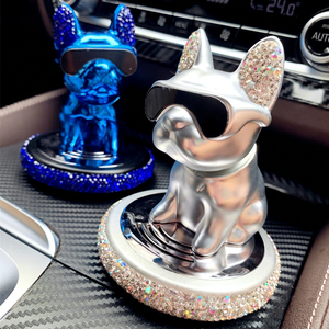 Diffuseur d'air de voiture en alliage serti de diamants, couleur bleu argenté, à évaporation naturelle, pour la décoration intérieure de voiture - Product Image 3