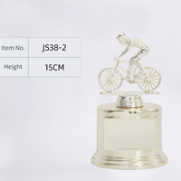 Trofeo de Metal de ciclismo dorado personalizado profesional caliente logotipo personalizado Zink Alloycrafts trofeo deportivo JS38