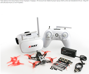 Original Emax Tinyhawk II 2 RTF FPV Racing Drone Kit RunCam <span class=keywords><strong>Nano2</strong></span> 37CH 25100200mW VTX 2S-FrSky Quadcopter con gafas - Product Image 5