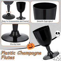 Flûtes à champagne en vrac, gobelets en acrylique de 6 oz, verres à vin, toast, boisson, plastique incassable, tige haute, gobelets à vin jetables