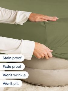 <span class=keywords><strong>Drap</strong></span>-housse de luxe ultra doux et anti-froissement pour matelas de 18 à 24 pouces, respirant et facile à installer. - Product Image 4