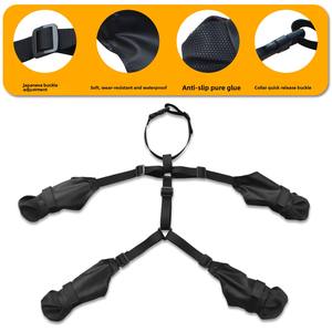 गर्म बिक्री वाले शीतकालीन कुत्ते जूते वाटरप्रूफ और विरोधी पर्ची ठोस पैटर्न पालतू जानवरों को गर्म रखने के लिए एंटी गंदा - Product Image 5