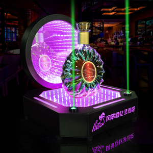 Support de présentation rond pour bouteilles de vin, éclairé par LED, pour bar, KTV, avec base illuminée, capacité 70cl - Product Image 4