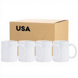 USA kho RTS bán buôn 11oz ly cà phê Trắng trống thăng hoa gốm cốc cà phê cho du lịch cà phê nhà Đảng - Product Image 1