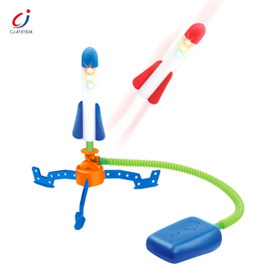 Jouet fusée Chengji pour enfants de 5 ans, fusée volante à propulseur manuel pour l'extérieur, interaction parent-enfant, jouet fusée à glisse ascendante - Product Image 1