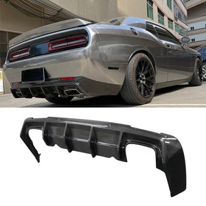 For Dodge Challenger 2018-2020 Real Carbon Fiber <b>Car</b> Rear Bumper Lip Splitter <b>Diffuser</b> Bumper Guard Protector Cover Accessories - Product Image 2