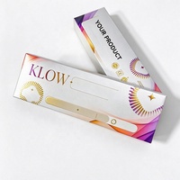 Boîte en papier pliable personnalisée avec logo en feuille d'or gaufrée, avec inserts, emballage d'expédition simple et portable pour stylo