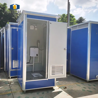 Cabine de toilettes mobile préfabriquée au design moderne de l'usine CGCH, WC public chimique en EPS pour camping extérieur, maison et hôtel en acier