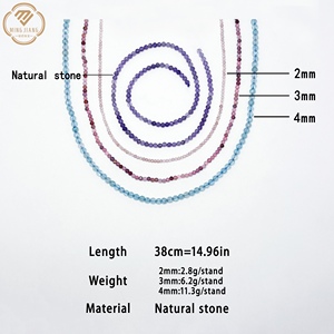 Haute qualité brillant pierre naturelle grenat 2mm 3mm 4mm rond violet grenat pierre à facettes perles de pierre naturelle en vrac - Product Image 5