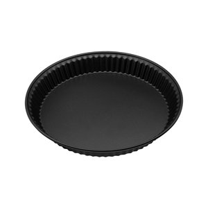 Moule à tarte en ligne métallique noire avec fond lisse Outil à tarte de 28 cm - Product Image 1