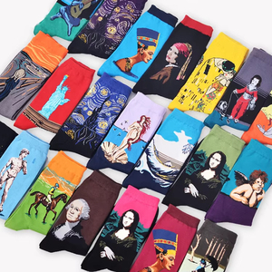 Nouvelle personnalité de la mode célèbre Art peinture à l'huile séchage rapide écologique respirant coton chaussette - Product Image 3