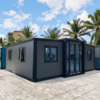 Prêt à expédier 20 pieds 40 pieds Étanche Préfabriqué Mobile Petite Maison 2 3 4 5 Chambre à coucher Pliable Extensible Extérieur
