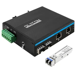 Mini interruptor de fibra SFP Gigabit Ethernet 10/100/1000Base 4 portas