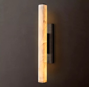 Lámpara de Araña Moderna de Alabastro <span class=keywords><strong>Oslo</strong></span>, Lámpara Rectangular Creativa para Restaurante, Lámpara de Lujo de Cobre para Sala de Estar, Dormitorio y Estudio - Product Image 5