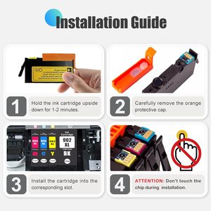 خراطيش حبر 902XL لطابعة استبدال حزمة كومبو HP 902XL ممتازة (5 عبوات) متوافقة مع خراطيش حبر HP - Product Image 6