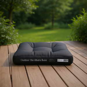 Coussin de palette d'extérieur 100 % polyester noir 22,8" x 22,8" x 3,9" Modèle D0100HEV72A - Product Image 2