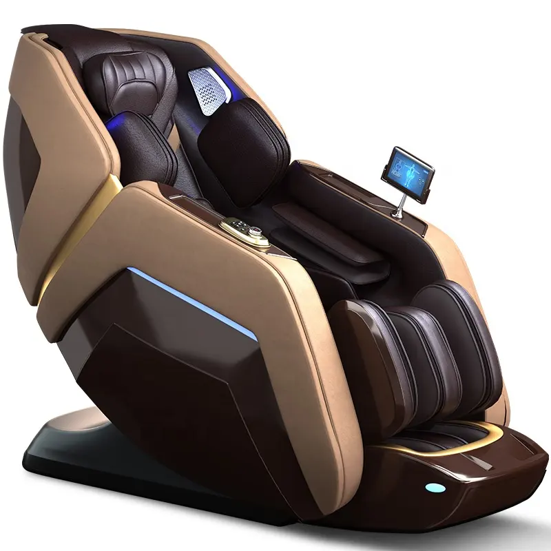 Pas cher 4D Multifonctionnel Électrique Sl Forme De Luxe Corps Complet Thaï Stretch Zéro Gravité Dule Core Fauteuil De Massage Chauffant Inclinable