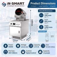 Mesin Masak Otomatis Nasi Cina Pintar In-Smart Commercial Drum Intelligent, Mesin Penggoreng Otomatis, Kabinet Listrik Stainless Steel