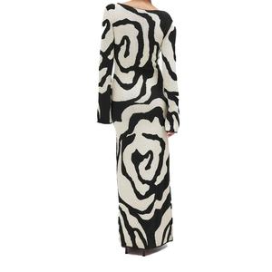 Custom Fashion Midi <b>Dress</b> With Ruffles Turn-Down Lapel Collar Washable Buttoned Waist-Stylish Long Sleeve <b>Dress</b> - Product Image 3