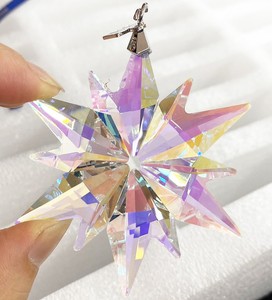 K9 Crystal <b>Star</b> Pendant Christmas Ornament Crystal Snowflake - Product Image 3