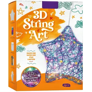 Vendita calda divertente fai da te fatto a mano 3D String Art Craft educativo con 20 Kit di arte stringa 3d LED multicolore per bambini/
