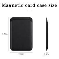 Portefeuille court de luxe en cuir PU ONE-CASE avec support magnétique MagSafe, fermeture à fermoir, unisexe, pour cartes Apple et porte-monnaie