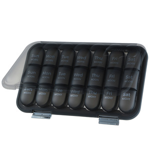 Pillbox 28 Compartment Large Capacity Sealed Medicine Dispenser For Weekly Pill Storage Food Grade PP Material - Product Image 2
