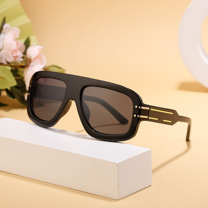 Gafas de sol cuadradas de estilo europeo americano para mujer, montura de PC UV400, gafas de sol de clase 2, embalaje en caja ZS 98203 - Product Image 2