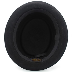 Chapeau Fedora Porkpie en feutre <span class=keywords><strong>de</strong></span> laine 100% australienne pour homme, style Trilby Pork <span class=keywords><strong>Pie</strong></span>, noir, neuf, avec <span class=keywords><strong>plume</strong></span>. - Product Image 3