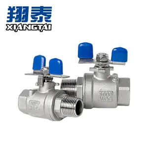 Factory Direct Sales SS304 2-Piece BSP NPT Threaded Butterfly Ball Valve Stainless Steel Ball Valve