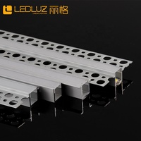 Profilé LED encastré sans cadre en aluminium pour cloison sèche de 12,5 mm, éclairage linéaire encastré au plafond ou au mur