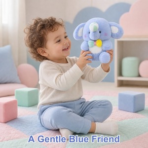ตุ๊กตา<span class=keywords><strong>ช้าง</strong></span>สีฟ้าน่า<span class=keywords><strong>ร</strong></span>ักพร้อมลูกบอลสีพาสเทลและโบว์ผูกคอสีสันสดใส ตุ๊กตาสัตว์นุ่มนิ่มสำห<span class=keywords><strong>ร</strong></span>ับตกแต่งห้องเด็กและเป็นของขวัญแสนอบอุ่น - Product Image 1